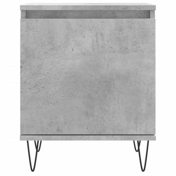 Elegant Concrete Grey Bedside Cabinet | Hipomarket UK