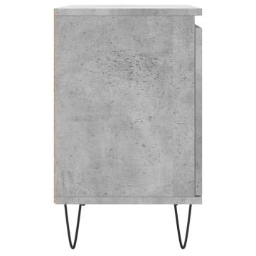 Elegant Concrete Grey Bedside Cabinet | Hipomarket UK