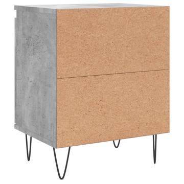 Elegant Concrete Grey Bedside Cabinet | Hipomarket UK