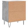 Elegant Concrete Grey Bedside Cabinet | Hipomarket UK