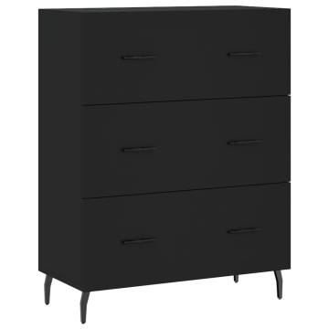 Stylish Highboard Black 69.5x34x180 cm | Engineered Wood