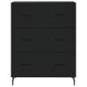 Stylish Highboard Black 69.5x34x180 cm | Engineered Wood