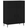 Highboard Black 69.5x34x180 cm - Stylish Engineered Wood Storage