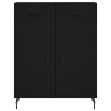 Highboard Black 69.5x34x180 cm - Stylish Engineered Wood Storage