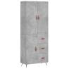 Stylish Highboard Concrete Grey - 69.5x34x180 cm | HipoMarket