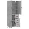 Stylish Highboard Concrete Grey - 69.5x34x180 cm | HipoMarket