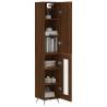 Stylish Highboard Brown Oak - 34.5x34x180 cm | Hipo Market