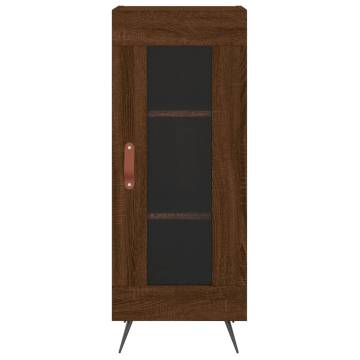 Stylish Highboard Brown Oak - 34.5x34x180 cm | Hipo Market