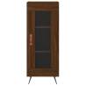 Stylish Highboard Brown Oak - 34.5x34x180 cm | Hipo Market