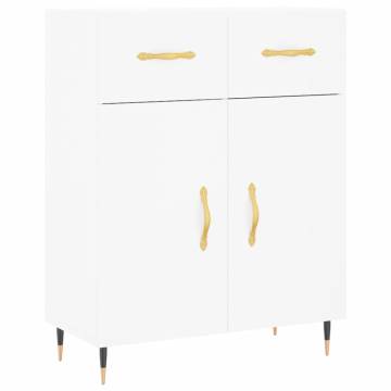 Stylish Highboard White - 69.5x34x180 cm Engineered Wood