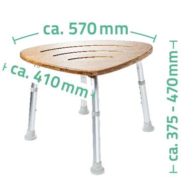 RIDDER Bathroom Stool Bamboo - 150 kg Capacity | HipoMarket