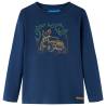 Kids' T-shirt with Long Sleeves Navy Blue 128 Colour navy blue Size 128 (7-8y) 