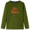 Kids' T-shirt with Long Sleeves Dark Khaki 116 Colour khaki Size 116 (5-6y) 