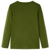 Kids' Long Sleeve T-shirt Dark Khaki - Size 116 | HipoMarket