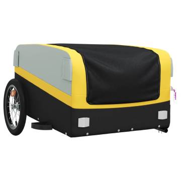 Sturdy Bike Trailer Black and Yellow - 45 kg Capacity