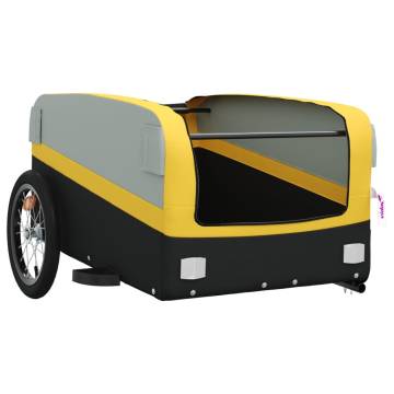 Sturdy Bike Trailer Black and Yellow - 45 kg Capacity