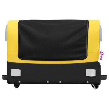 Sturdy Bike Trailer Black and Yellow - 45 kg Capacity