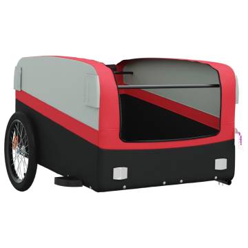 Sturdy Black & Red Bike Trailer - 45 kg Iron Load Capacity