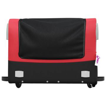 Sturdy Black & Red Bike Trailer - 45 kg Iron Load Capacity