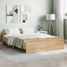 Bed Frame with Headboard and Footboard Sonoma Oak 140x190 cm Colour sonoma oak Size 140 x 190 cm 