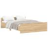 Sonoma Oak Bed Frame with Headboard & Footboard - 140x190 cm