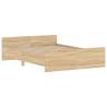 Sonoma Oak Bed Frame with Headboard & Footboard - 140x190 cm