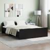 Bed Frame with Headboard and Footboard Black 135x190 cm Double Colour black Size 135 x 190 cm 