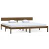 Honey Brown Solid Wood Bed Frame 200x200 cm | Hipomarket