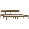 Honey Brown Solid Wood Bed Frame 200x200 cm | Hipomarket