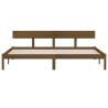 Honey Brown Solid Wood Bed Frame 200x200 cm | Hipomarket