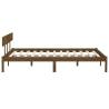 Honey Brown Solid Wood Bed Frame 200x200 cm | Hipomarket