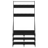 Clothes Rack with Shoe Storage - Black 90x34x184 cm