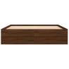 Brown Oak Bed Frame 140x190 cm - Stylish & Durable | HipoMarket