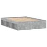 Modern Concrete Grey Bed Frame 135x190 cm Double - HipoMarket