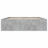 Modern Concrete Grey Bed Frame 135x190 cm Double - HipoMarket