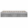 Modern Concrete Grey Bed Frame 135x190 cm Double - HipoMarket