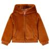 Kids' Hooded Jacket Faux Fur Cognac 128 Size 128 (7-8y) 