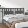 Bed Headboard Grey 155.5x4x100 cm Solid Wood Pine Colour grey Size 155.5 x 100 cm Quantity in Package 1 