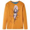 Kids' T-shirt with Long Sleeves Dark Ochre 116 Colour ochre Size 116 (5-6y) 