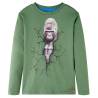 Kids' T-shirt with Long Sleeves Light Khaki 140 Colour khaki Size 140 (9-10y) 