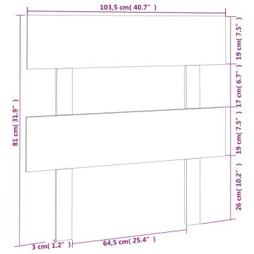 Stylish Solid Wood Pine Bed Headboard - 103.5x3x81 cm