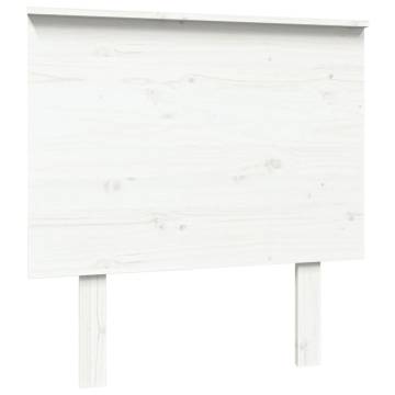 Bed Headboard White - Solid Pine | Stylish & Rustic Design