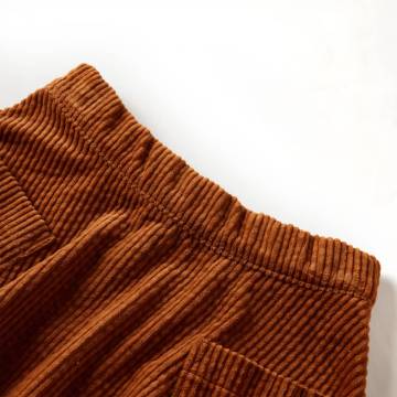 Kids' Corduroy Skirt with Pockets - Cognac, Size 116 | Hipomarket