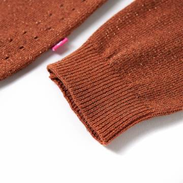 Kids' Knitted Cardigan in Cognac - Soft & Stylish | HipoMarket