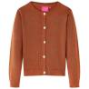 Kids' Cardigan Knitted Cognac 116 Colour cognac Size 116 (5-6y) 