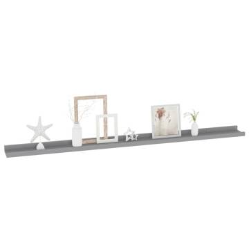 Stylish 4pcs Grey Wall Shelves - Maximize Your Space