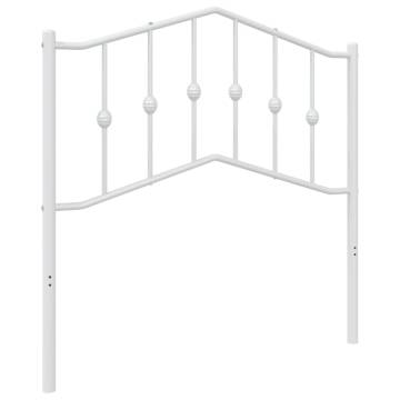 Stylish White Metal Headboard - 90 cm | Hipo Market