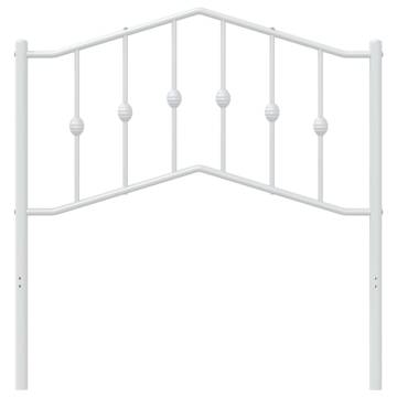 Stylish White Metal Headboard - 90 cm | Hipo Market