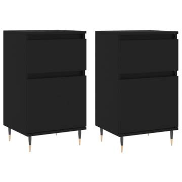 Trendy Black Sideboards - 2 pcs Engineered Wood | Hipo Market