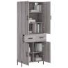 Stylish Highboard Grey Sonoma - Durable Engineered Wood